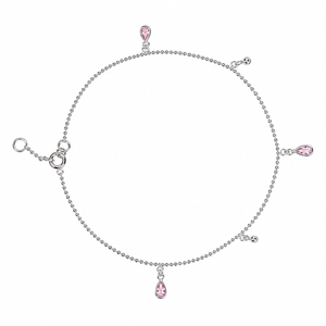 Celestial Teardrop Anklet in 925 sterling silver – additional view