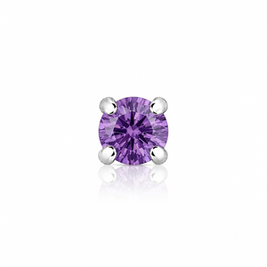 2mm Round Crystal Prong-Set Nose Stud in 925 sterling silver – lifestyle view
