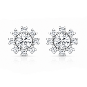 Celestial Starburst Stud Earrings in 925 sterling silver – main view