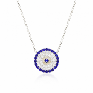 Bohemian Blue Eye Necklace in 925 sterling silver – main view
