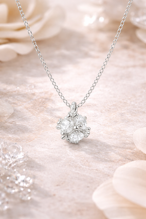 Sparkle Ball Necklace in 925 sterling silver – side view