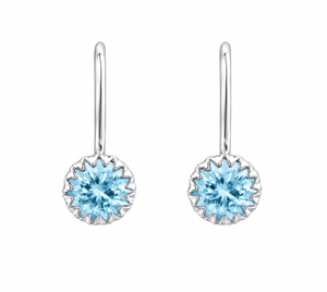Celeste Solitaire Drop Earrings in 925 sterling silver – additional view