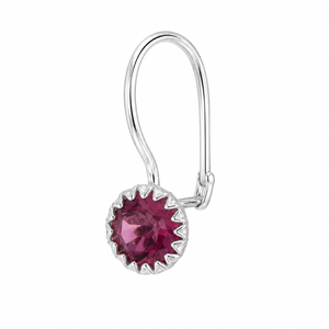 Celeste Solitaire Drop Earrings in 925 sterling silver – additional view