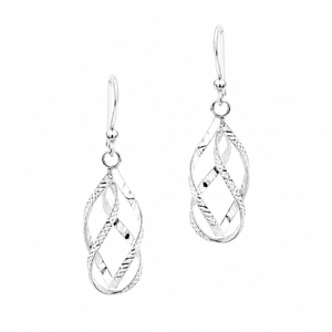 Celestia Twist Drop Earrings in 925 sterling silver – main view