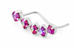 Celestial Cascade Crystal Climber Earrings in 925 sterling silver – additional view