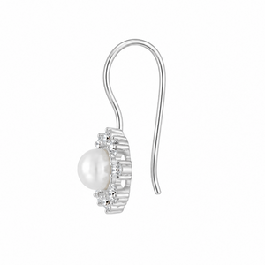 Celestial Pearl Starburst Drop Earrings in 925 sterling silver – additional view
