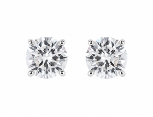 Celestial Solitaire Stud Earrings in 925 sterling silver – main view