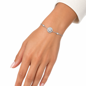 Halo Bracelet in 925 sterling silver – angle view