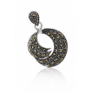Marcasite Swirl Pendant in 925 sterling silver – main view
