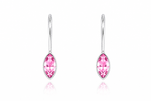 Marquise Solitaire Threader Earrings in 925 sterling silver – side view