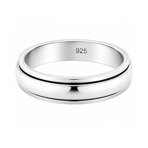 Polished Plain Spinner Ring in 925 sterling silver – main view