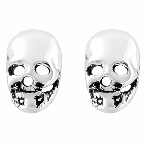 Noir Skull Stud Earrings in 925 sterling silver – main view