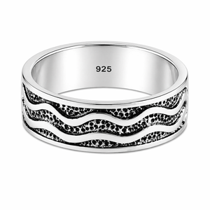 Ocean Waves Ring in 925 sterling silver – main view