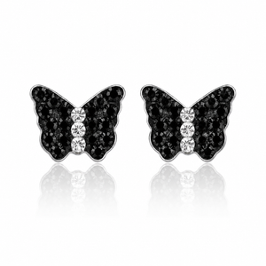 Radiant Butterfly Stud Earrings in 925 sterling silver – main view