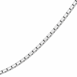 Round Box Link Chain in 925 sterling silver – main view