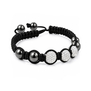 Three-Ball Shamballa Bracelet in 925 sterling silver – main view