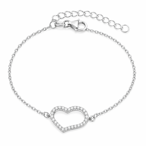 Heart Bracelet in 925 sterling silver – main view