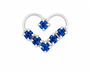 Celestial Heart Open Stud Earrings in 925 sterling silver – additional view