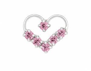Celestial Heart Open Stud Earrings in 925 sterling silver – additional view