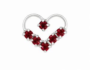 Celestial Heart Open Stud Earrings in 925 sterling silver – additional view