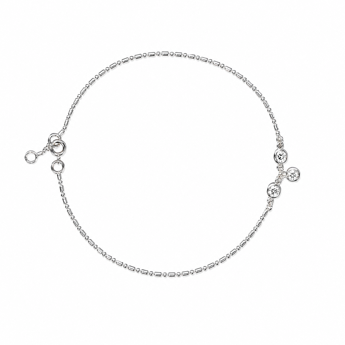 Starlight Trio Anklet in 925 sterling silver – main view