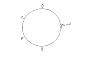 Starlight Floating Trio Anklet in 925 sterling silver – main view