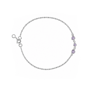 Trinity Halo Station Anklet in 925 sterling silver – additional view