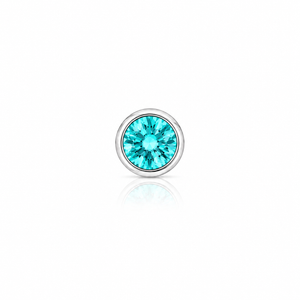 2mm Round Crystal Glue-Set Nose Stud in 925 sterling silver – model view