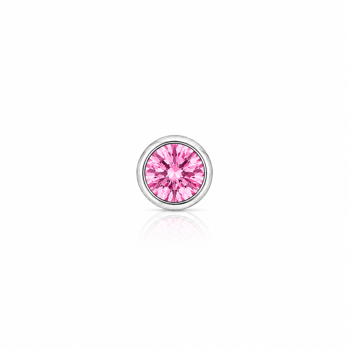 2mm Round Crystal Glue-Set Nose Stud in 925 sterling silver – size guide