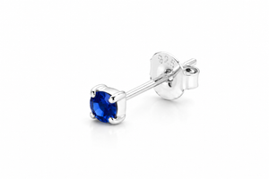 Luna Solitaire Birthstone Stud Earrings in 925 sterling silver – additional view