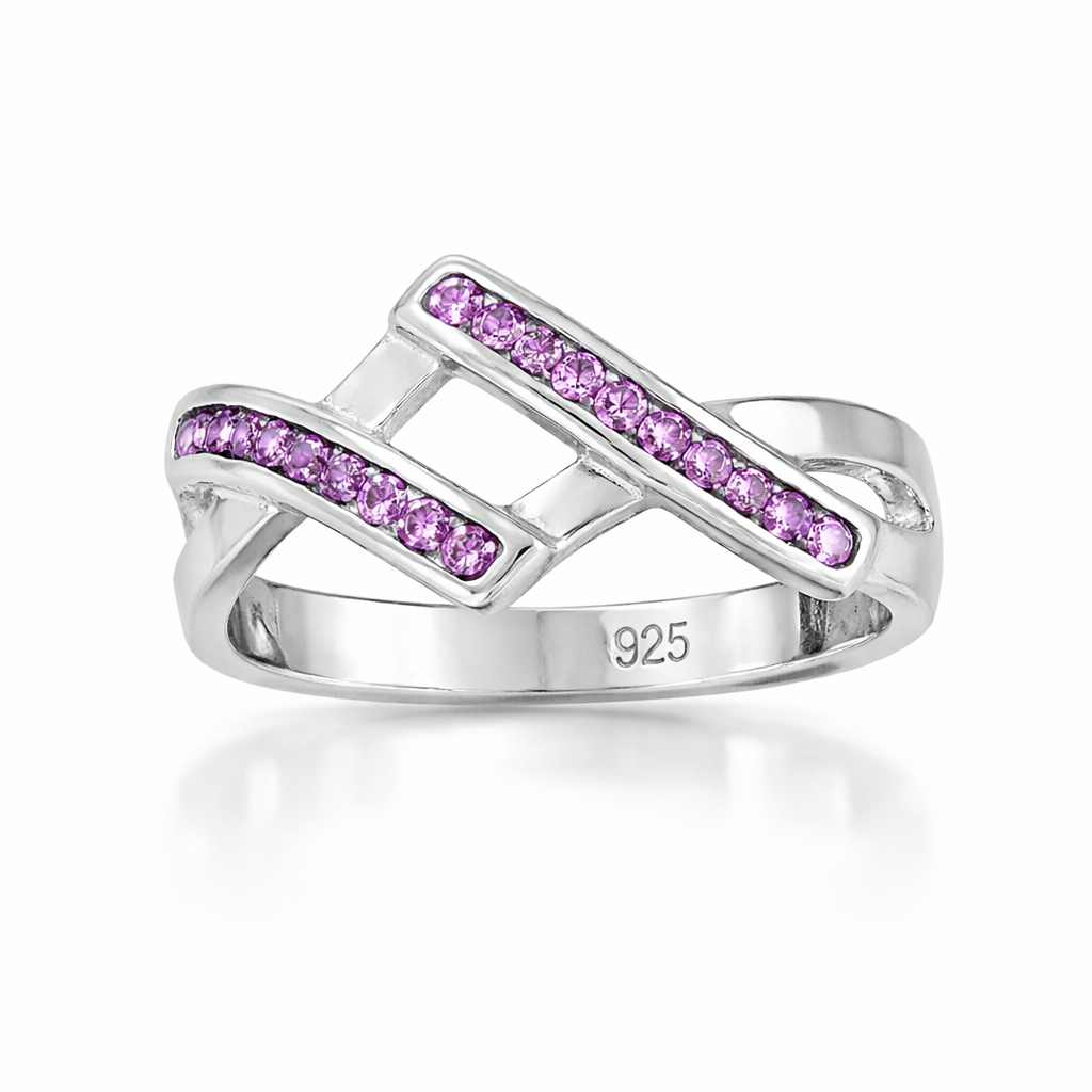 Sterling Silver Double V Ring