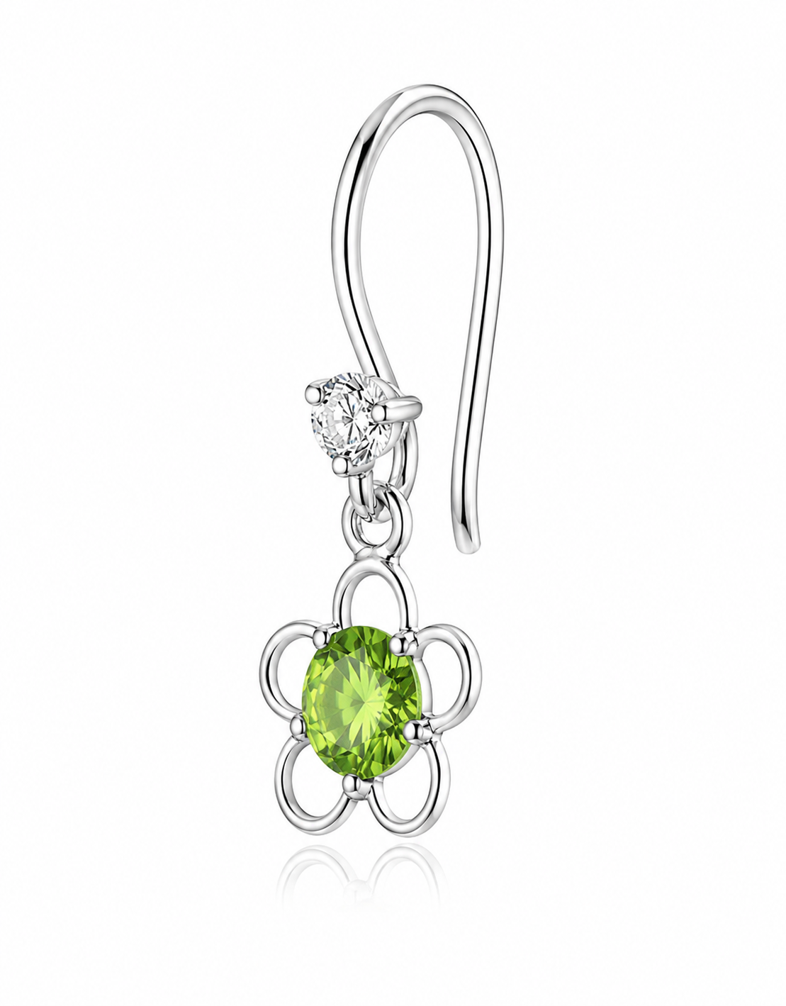 Blossom Spark Flower Drop Earrings in 925 sterling silver – additional view