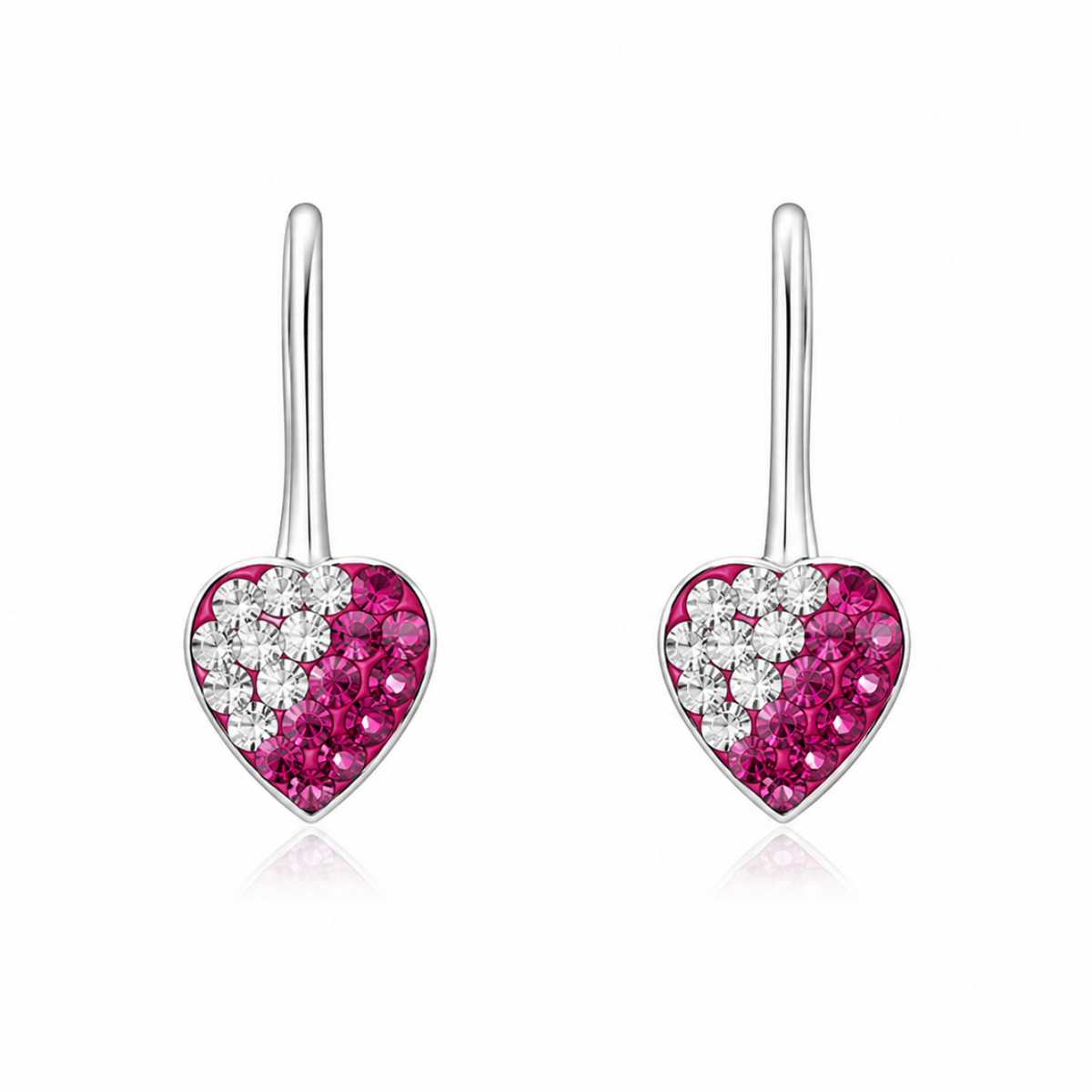 Blushing Heart Drop Earrings
