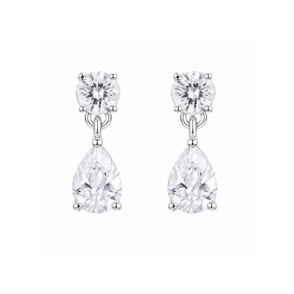 Celeste Teardrop Dangle Earrings in 925 sterling silver – main view