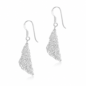 Celestia Filigree Triangle Earrings in 925 sterling silver – side view