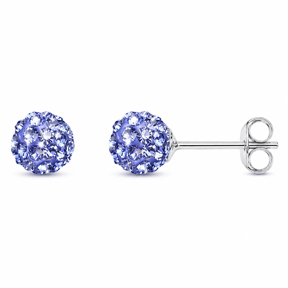 Celestia Pavé Sphere Stud Earrings in 925 sterling silver – additional view
