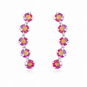 Celestial Cascade Crystal Climber Earrings in 925 sterling silver – additional view
