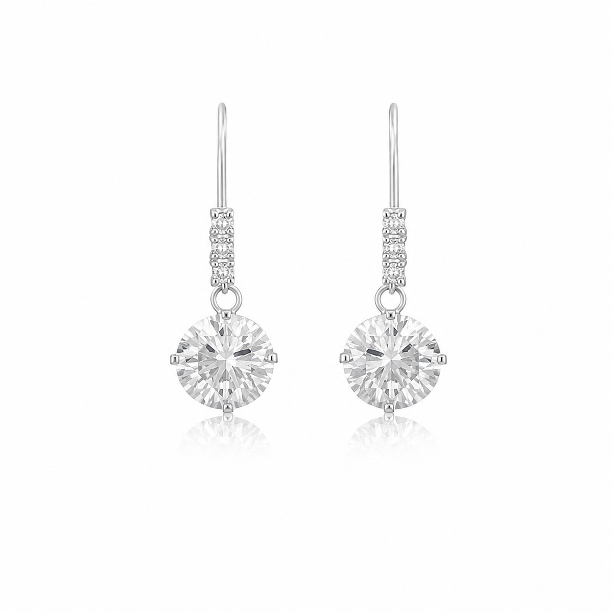 Celestial 10mm Crystal Drop Earrings in 925 sterling silver – main view