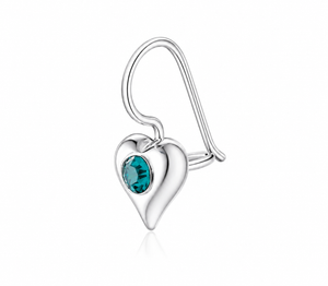 Celestial Heart Drop Earrings in 925 sterling silver – additional view