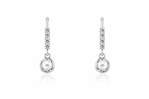 Celestial Pearl Dangle Earrings in 925 sterling silver – main view