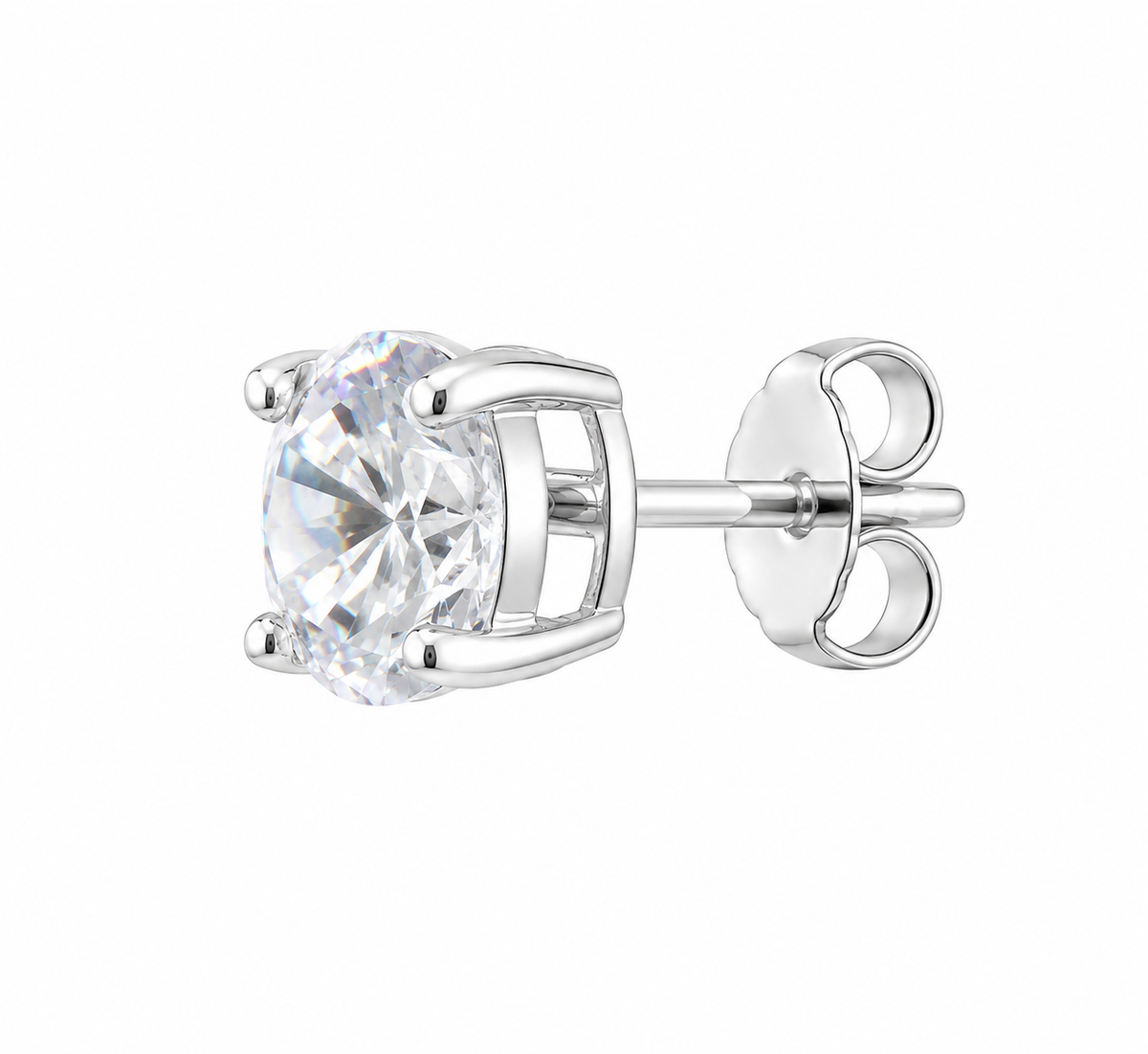 Celestial Solitaire Stud Earrings in 925 sterling silver – additional view