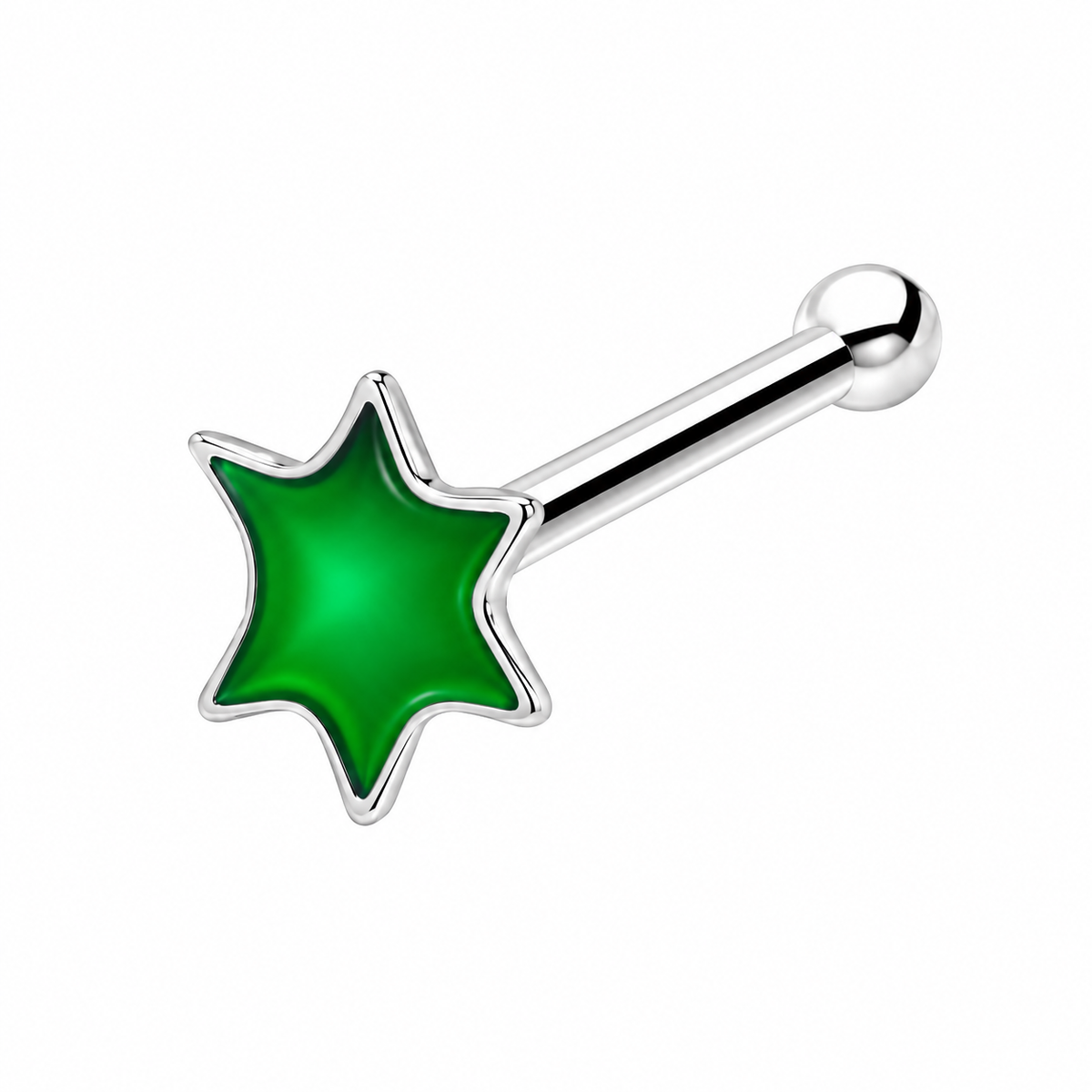 Enamel Star Nose Bone Stud in 925 sterling silver – additional view