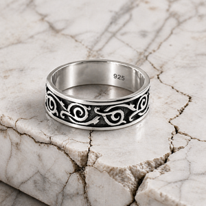 Celtic Spiral Lace Ring in 925 sterling silver – side view