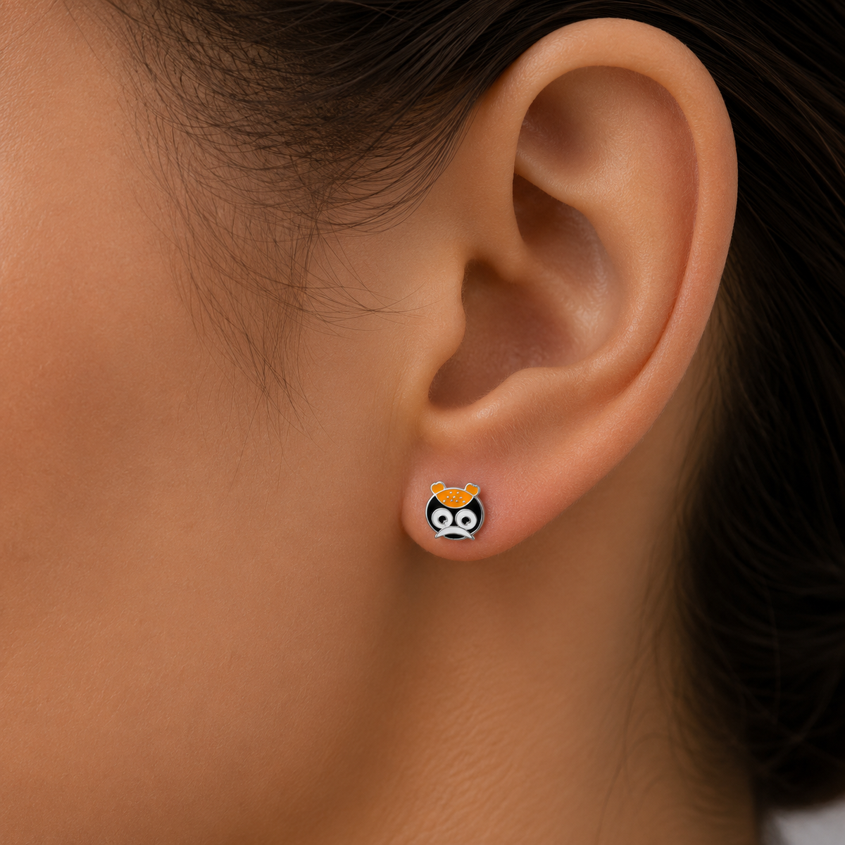 Boucles d'oreilles clous chat dessin animé mignon