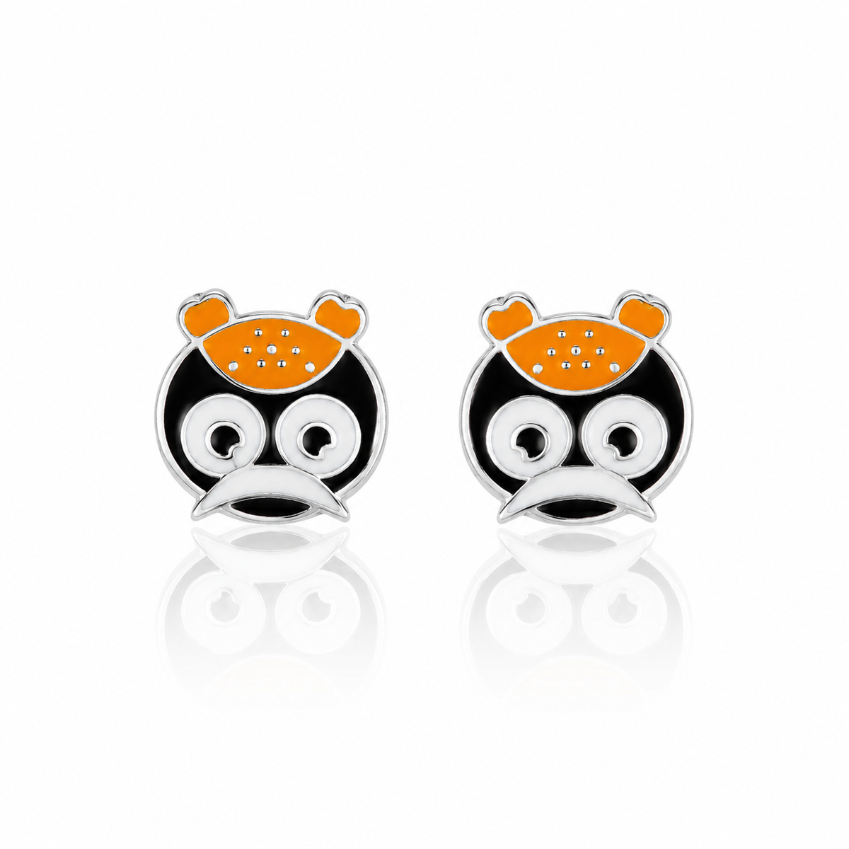 Boucles d'oreilles clous chat dessin animé mignon