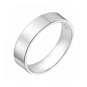 Eclipse Flat Band Ring in 925 sterling silver – main view