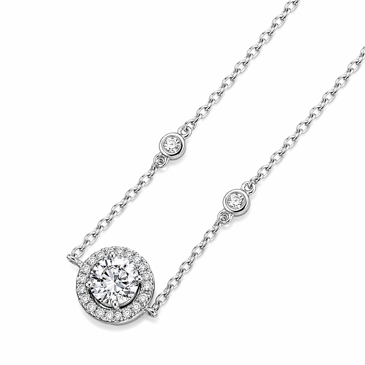 Halo Bracelet in 925 sterling silver – side view