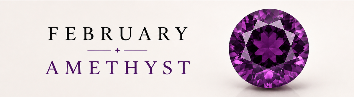 February — Amethyst banner
