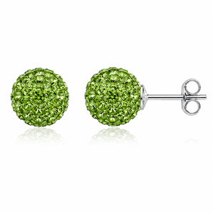 Celestia Pavé Sphere Stud Earrings in 925 sterling silver – additional view