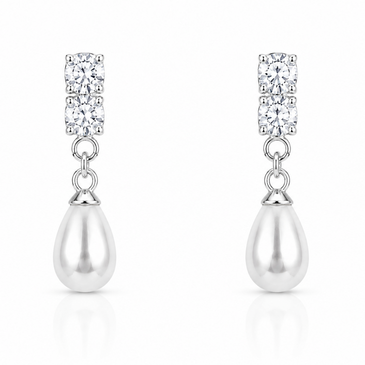 Luna Pearl Drop Earrings in 925 sterling silver – main view